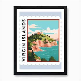 Virgin Islands 2 Travel Stamp Poster Art Print