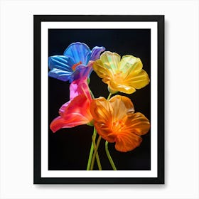 Bright Inflatable Flowers Evening Primrose 3 Art Print