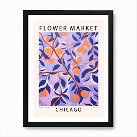 Chicago Flower Marker Art Print Affiche