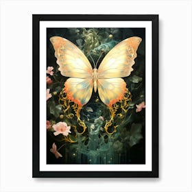 Floral Fantasy Butterfly Incest Art Print