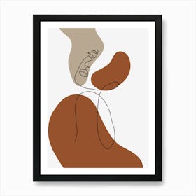 Minimalist woman Art Print