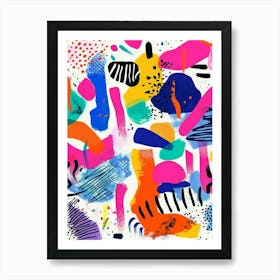 Modern Multicolor Futuristic Pop Art Print