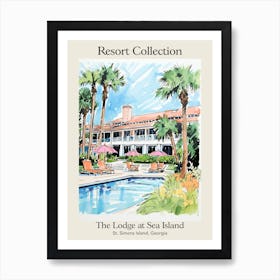 Poster Of The Lodge At Sea Island   St Art Print