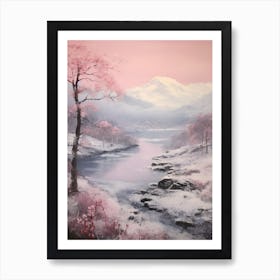 Dreamy Winter Painting The Lake District England 2 Art Print