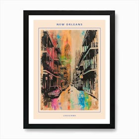 Retro New Orleans Painting Style Poster 3 Art Print