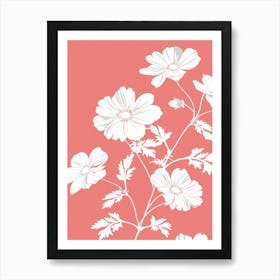 White Cosmos Art Print