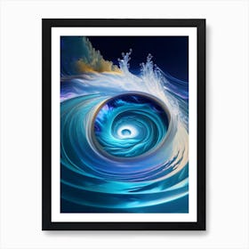 Whirlpool, Water, Waterscape Holographic Art Print