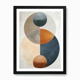 Abstract Circles of life Art Print