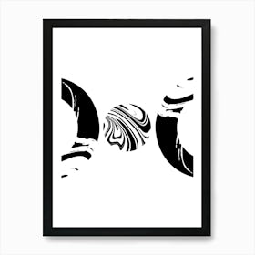 Abstract Black And White 1 Art Print