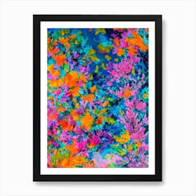 Acropora Abrotanoides Vibrant Painting Art Print