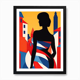 Nice, France, Bold Outlines 2 Art Print