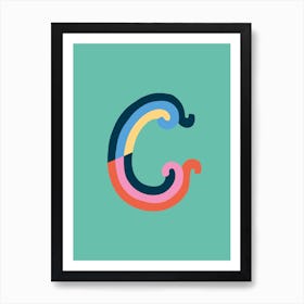 Letter C Typographic Art Print