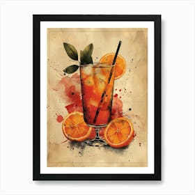 Orange Drink 22 Art Print