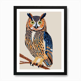 Mosaic Owl 1 Art Print