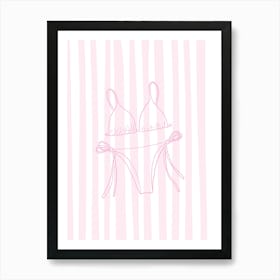 Pink Bikini Art Print