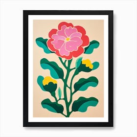 Cut Out Style Flower Art Carnation 5 Art Print