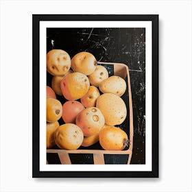 Art Deco Potatoes In A Basket Art Print