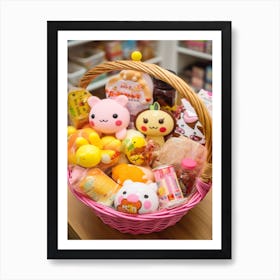 Basket Of Toys Kawaii Photography 1 Poster