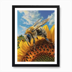 Leafcutter Bee Realism Illustration 8 Affiche