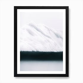 Minimalist Iceberg In The Ocean Art Print