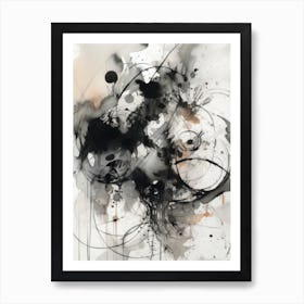 Black and White Abstract Art Print