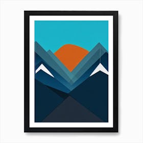 Termas De Chillán, Chile Modern Illustration Skiing Poster Art Print