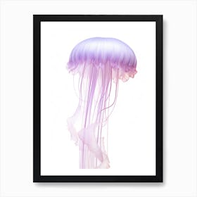 Mauve Stinger Jellyfish Simple 1 Art Print