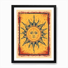 Bold Bright Sun Tarot Card Style 1 Art Print