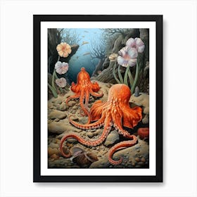 Friendly Octopus 1 Art Print