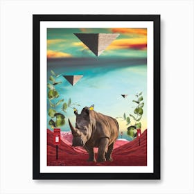  Surrealistic Animals Rhino Art Print