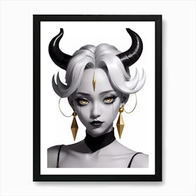 Demon Devil Girl Art Print