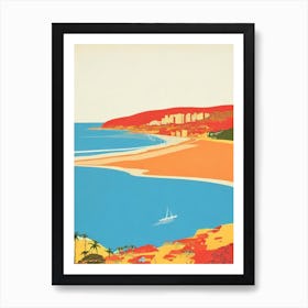 Balmoral Beach Australia Midcentury Art Print