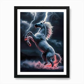 Lightning Horse Art Print