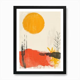 The Glow Of Atomic Harmony Mid Century Style Art Print