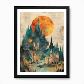 Harry Potter Castle Art Print