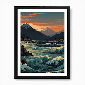 Japanese Sunset Art Print