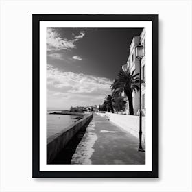 Antibes, France, Mediterranean Black And White Photography Analogue 1 Art Print