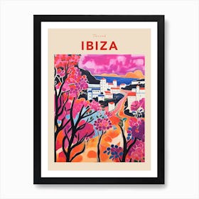 Ibiza Spain 7 Fauvist Travel Poster Art Print
