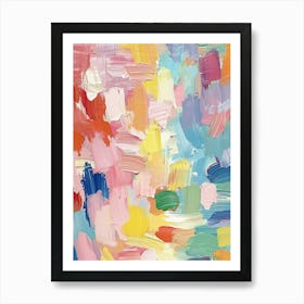 Pastels Impasto Paint Brush Strokes 5 Art Print