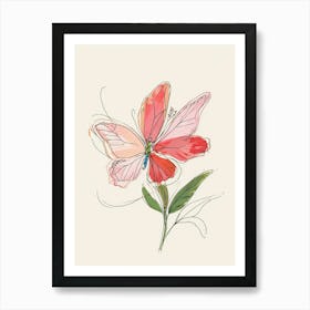 Pink Butterfly Poster