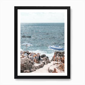 Capri Italy - Beach Club La Fontelina Vertical Art Print