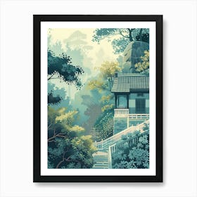 Nikko Japan 3 Retro Illustration Art Print