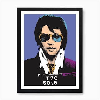 Elvis Pop Art Mugshot Art Print