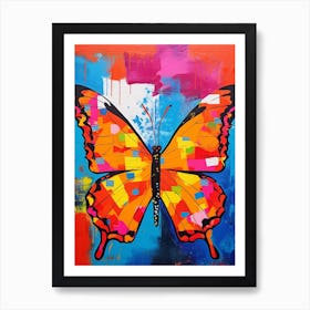 Pop Art Question Mark Butterfly 1 Art Print