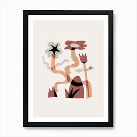 Whimsical Flower Garden Art Print