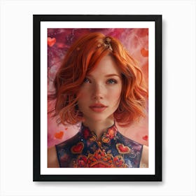 Red Haired Girl 4 Art Print