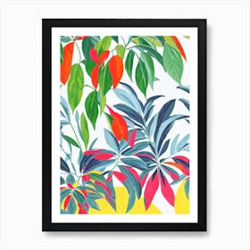 Schefflera Eclectic Boho Plant Art Print