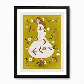 Folk Girl Art Print