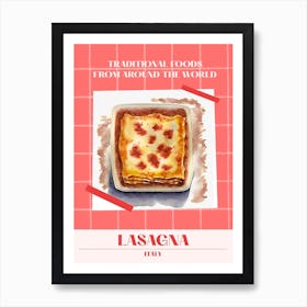 Lasagna Italy 3 Foods Of The World Art Print