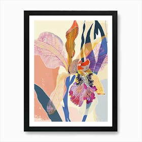 Colourful Flower Illustration Orchid 4 Art Print